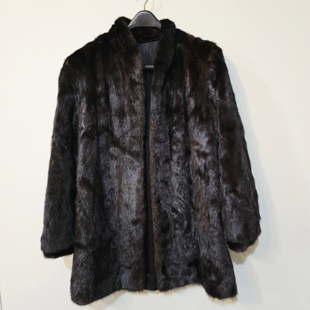 Vintage Chocolate Brown Mink Fur Coat